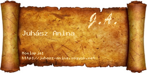 Juhász Anina névjegykártya